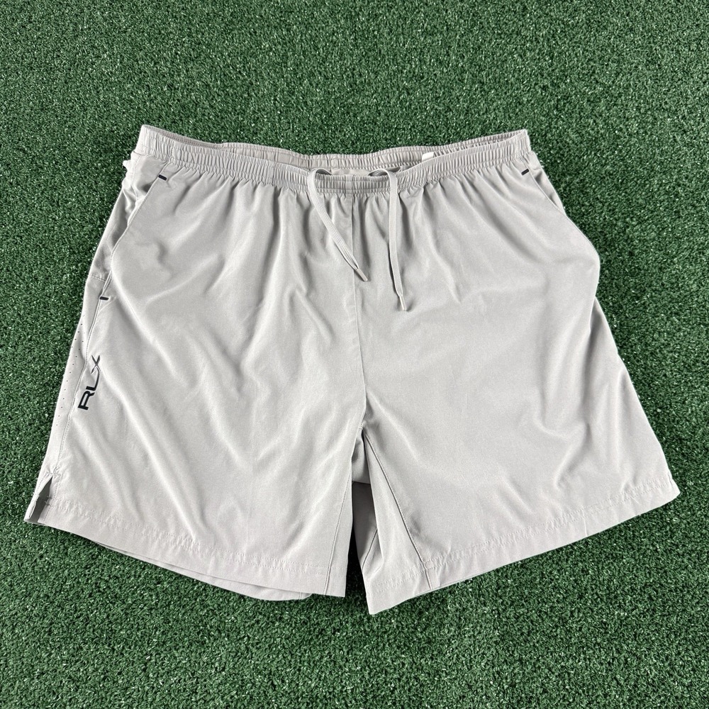 RLX Ralph Lauren Golf Men's Shorts Athletic Wear Liner Drawstring Size 2XL Gray